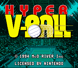 Hyper V-Ball (USA) Title Screen